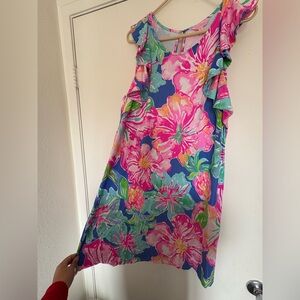 Lilly Pulitzer women’s Floral Dress in Pink and Blue